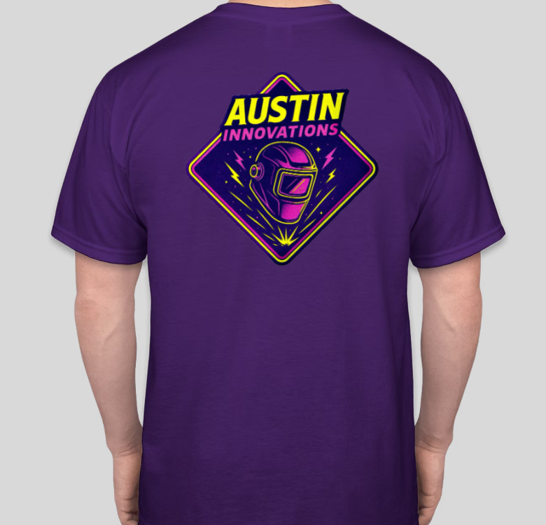 Austin Innovations RETRO Logo Tee – BLACKBERRY